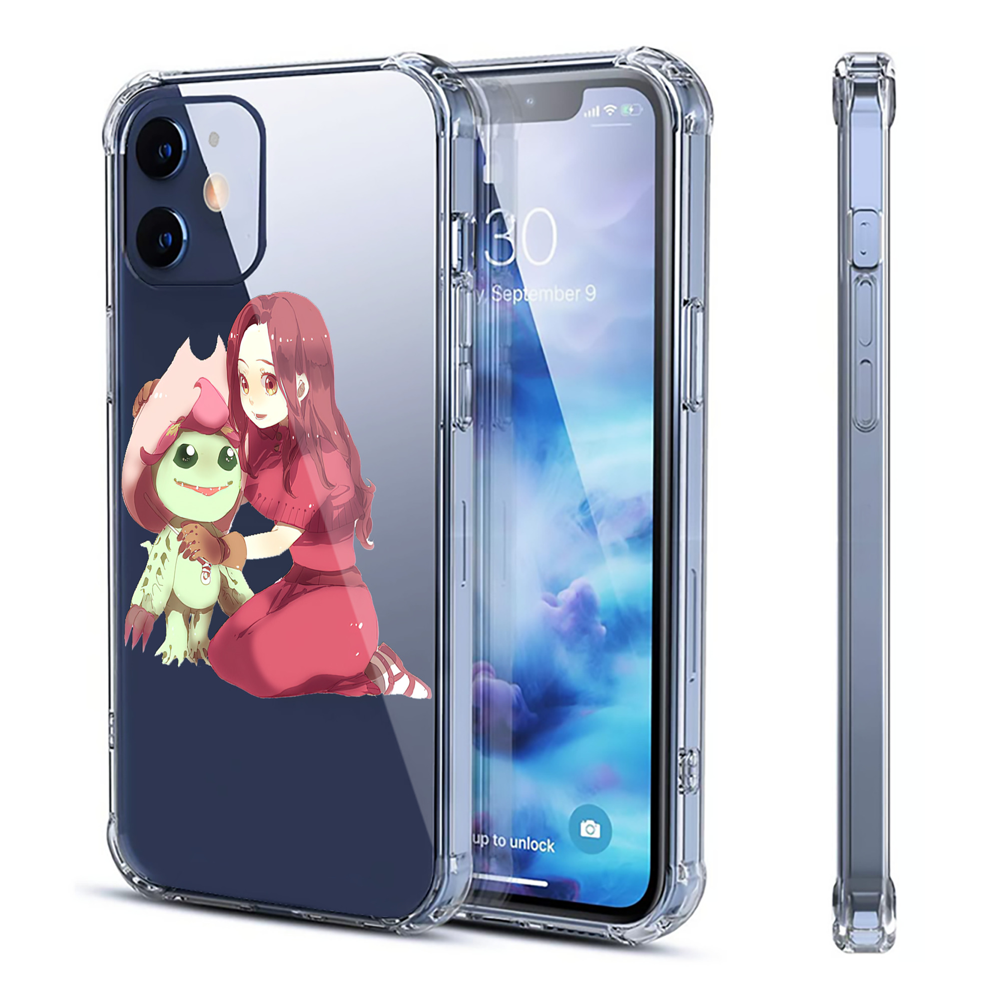 （画像用） Digimon デジタルモンスター/デジモン 【iPhone 12シリーズ対応】透明スマホケース（クリアソフトケース）
